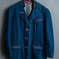 Denim Fabric Pink Accent Tyrolean Jacket