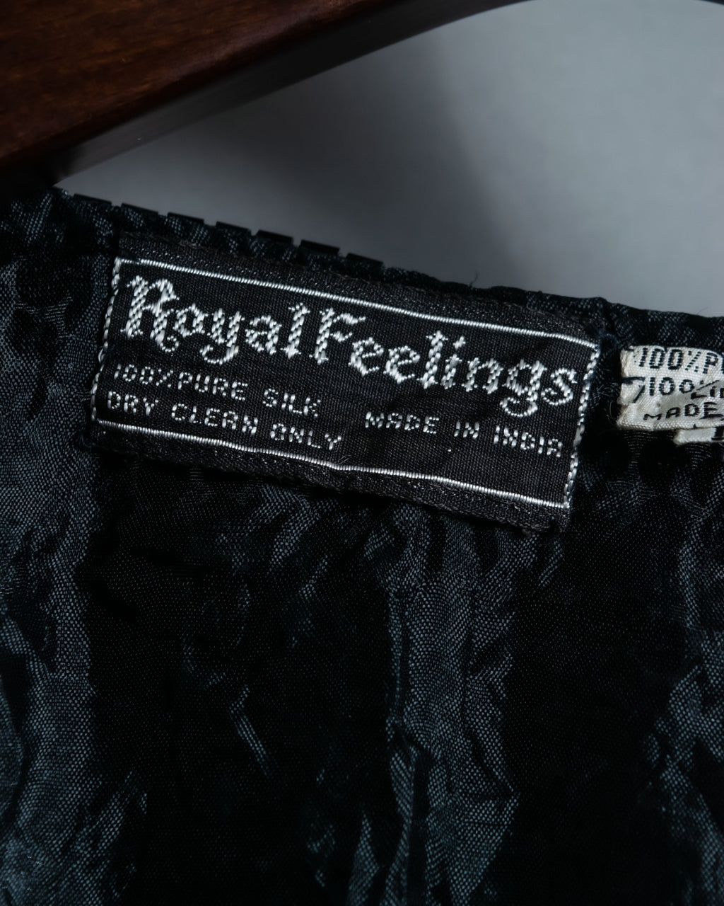 Black Sequin Short Sleeve Top