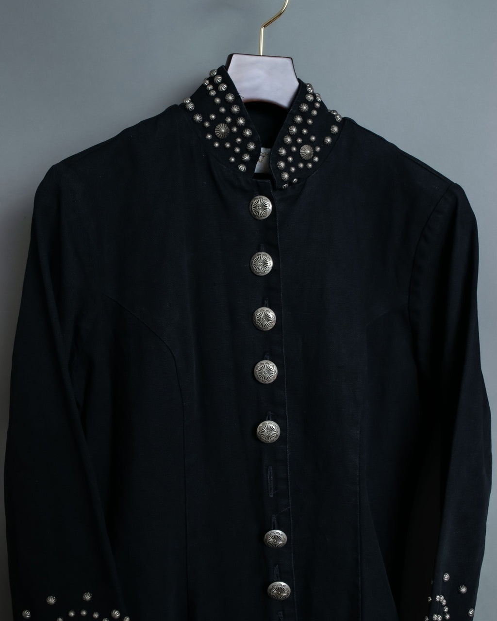 Religious Design Studded Spring Coat