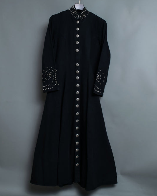 Religious Design Studded Spring Coat