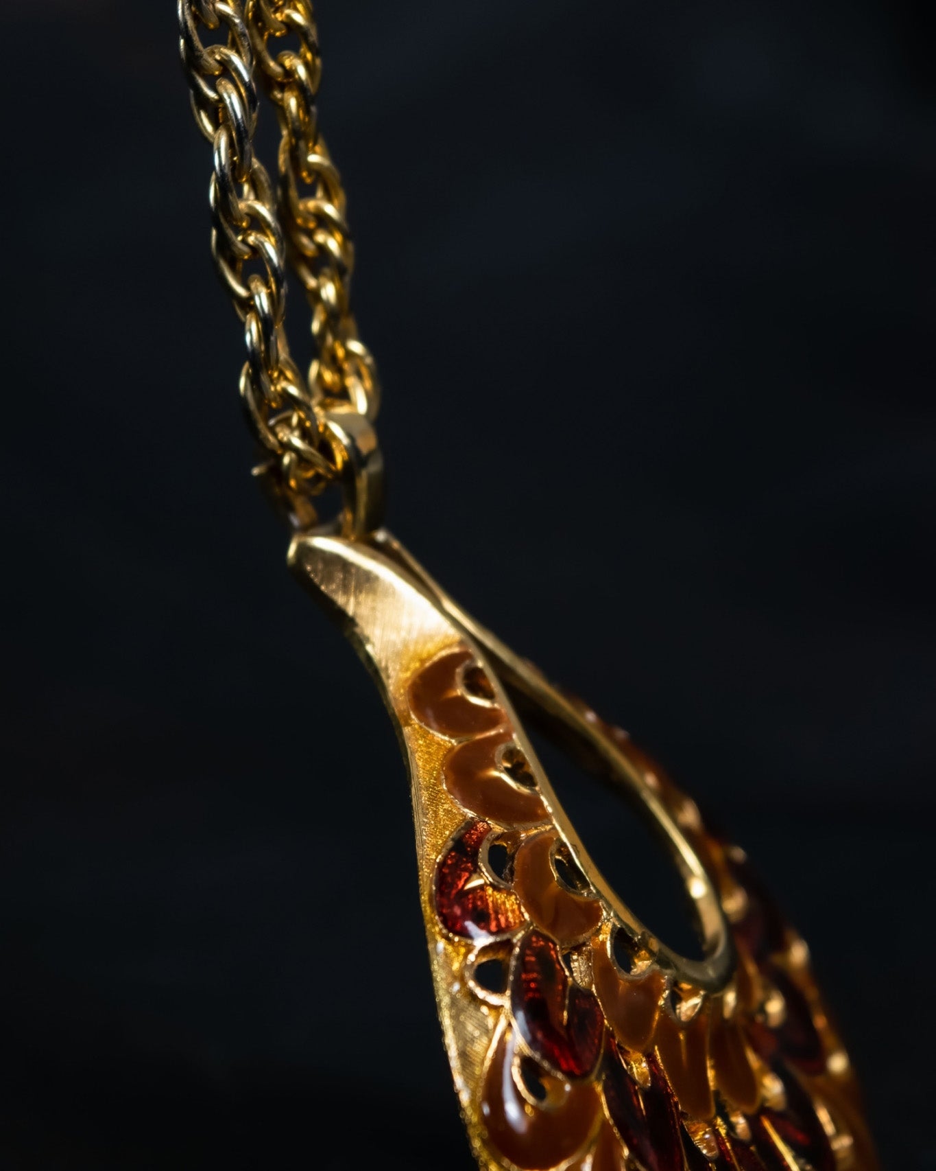 Phoenix Feather Drop Necklace