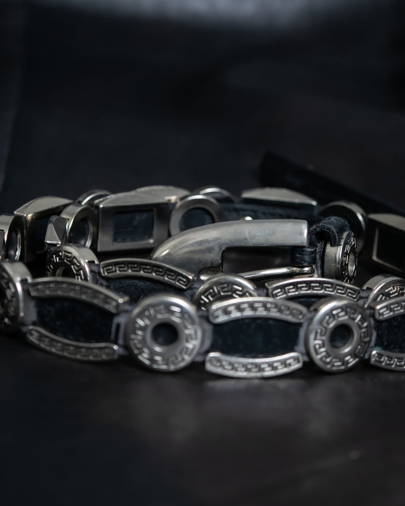 Embossed Silver Belt