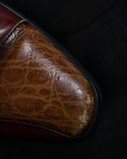 Crocodile Leather Switching Beautiful Shoes