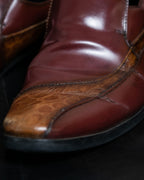 Crocodile Leather Switching Beautiful Shoes