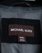 "MICHAEL KORS" Beautiful Fallen Silhouette Glossy Jacket