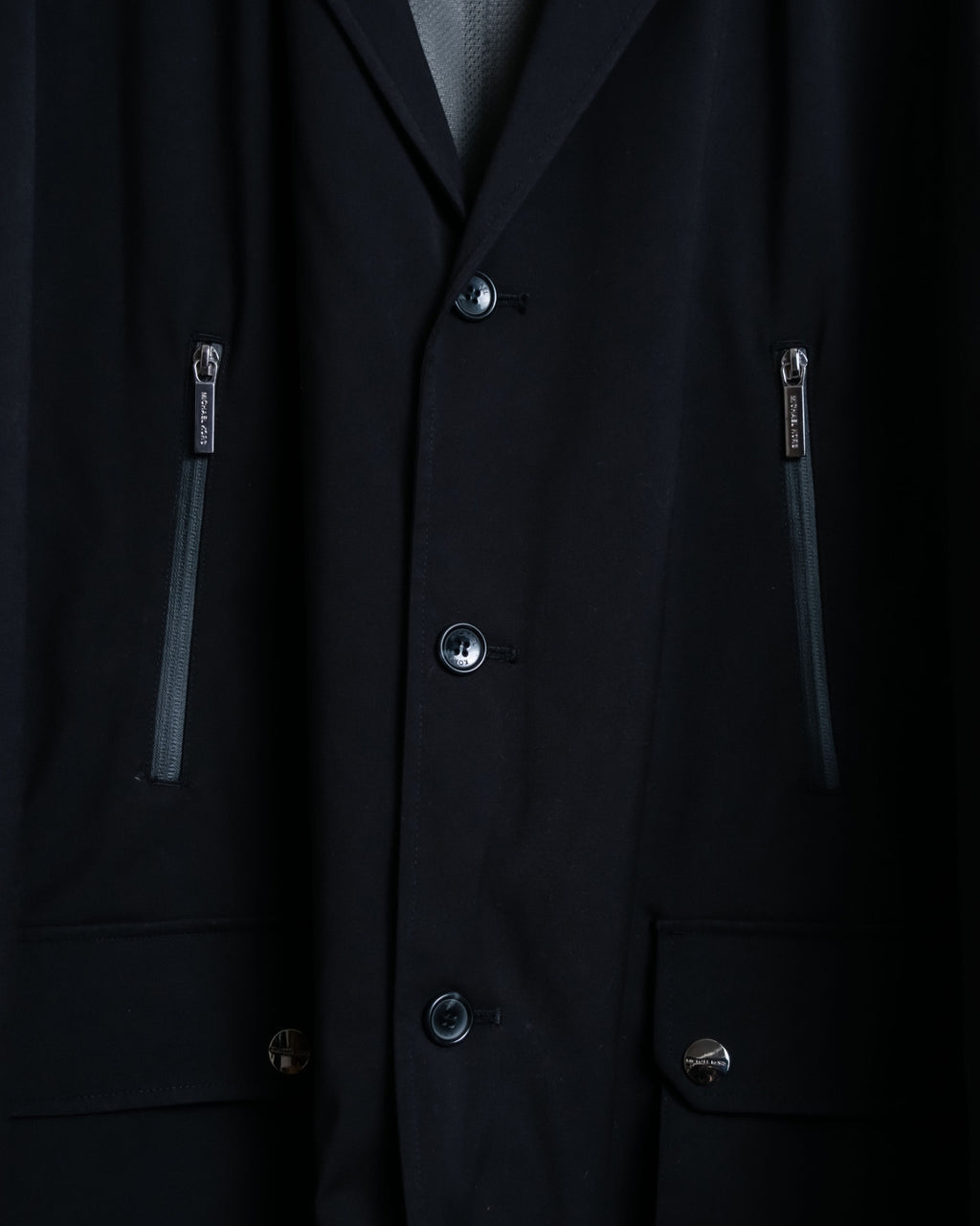 "MICHAEL KORS" Beautiful Fallen Silhouette Glossy Jacket