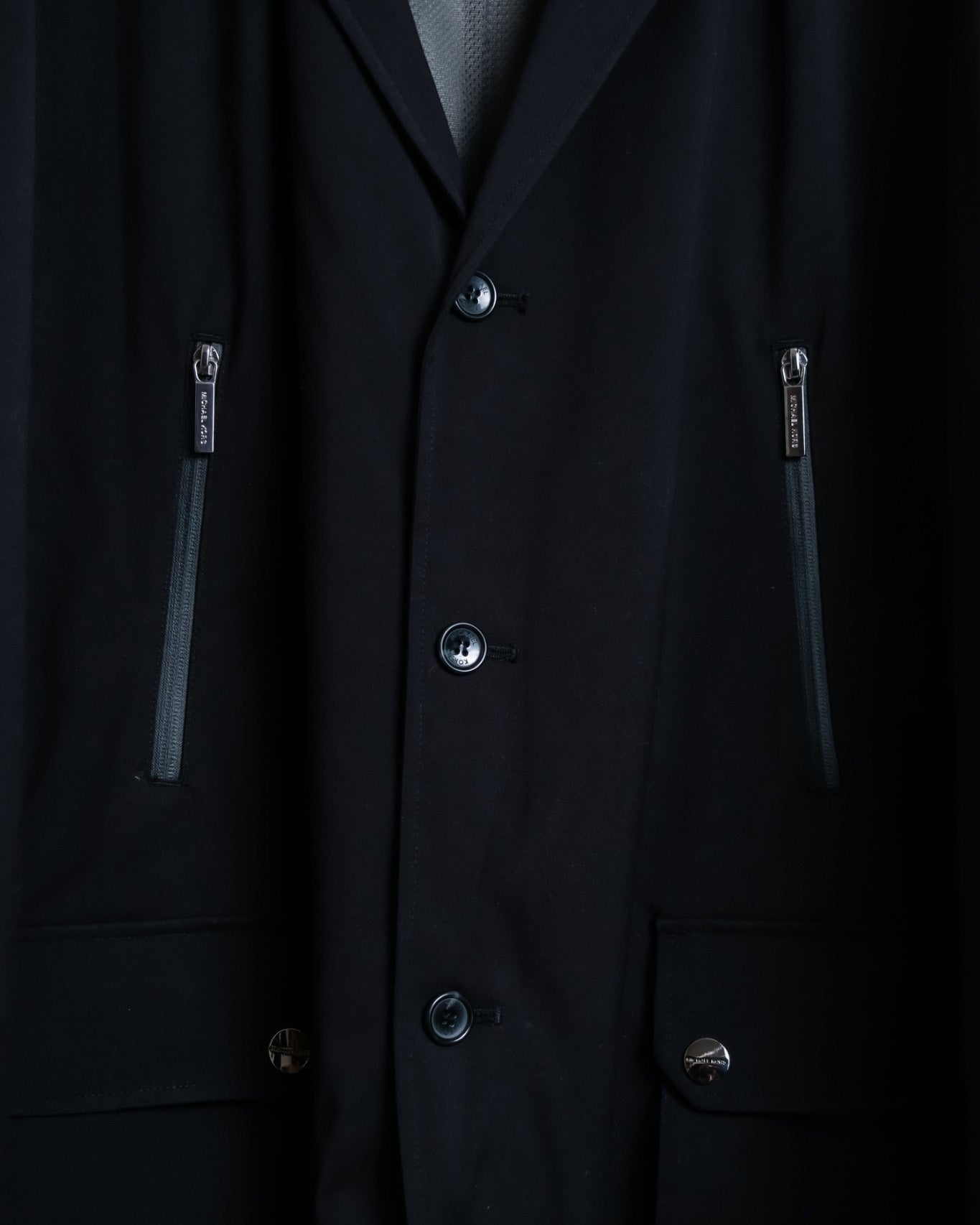 "MICHAEL KORS" Beautiful Fallen Silhouette Glossy Jacket