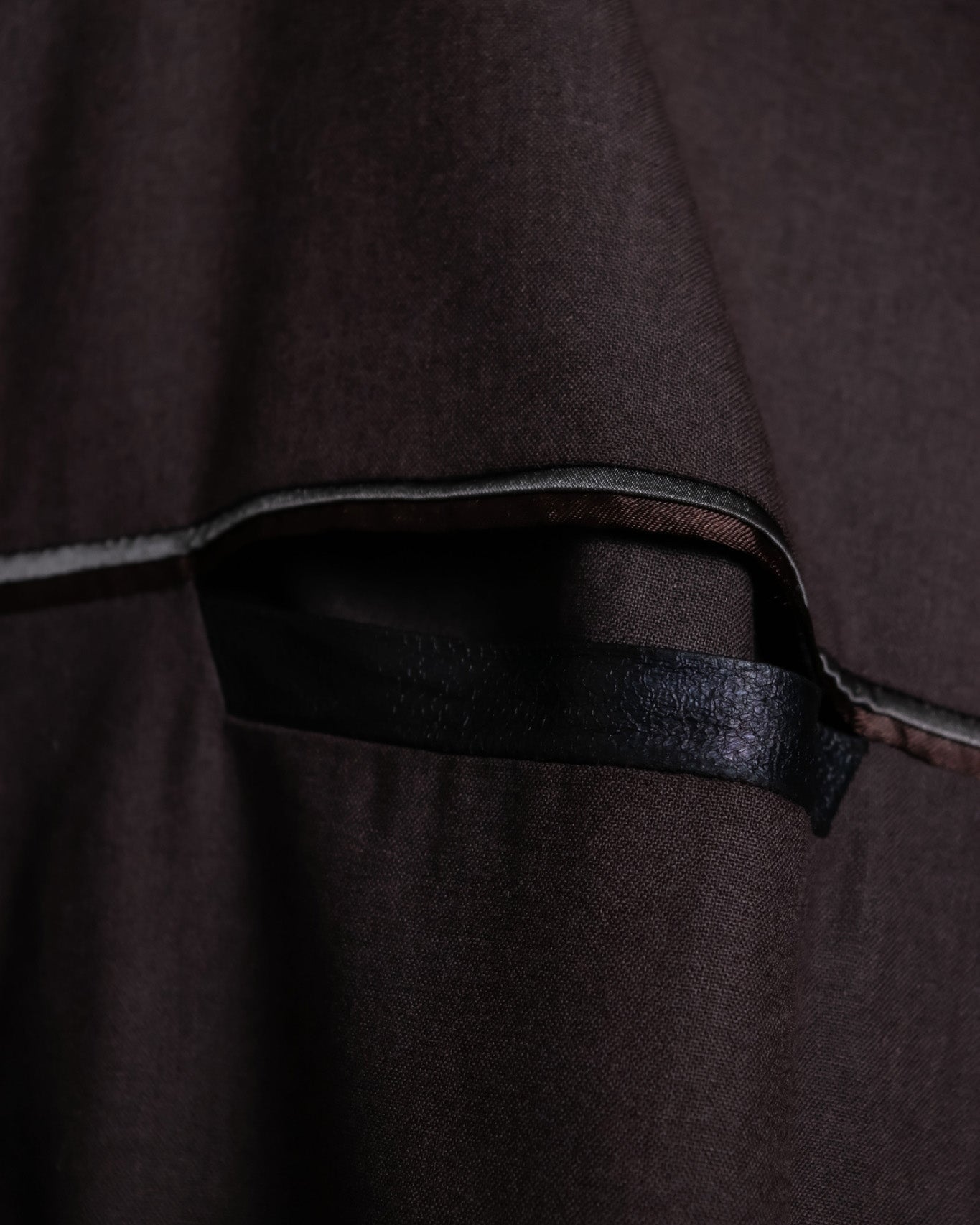 Dark Brown Neck Embroidery Unisex Dress