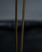 Double Structure Gold Square Necklace