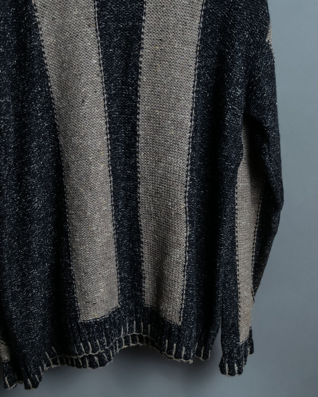 Luxury Fabric Bicolor Zip-up Knit