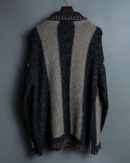 Luxury Fabric Bicolor Zip-up Knit