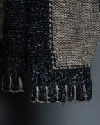 Luxury Fabric Bicolor Zip-up Knit