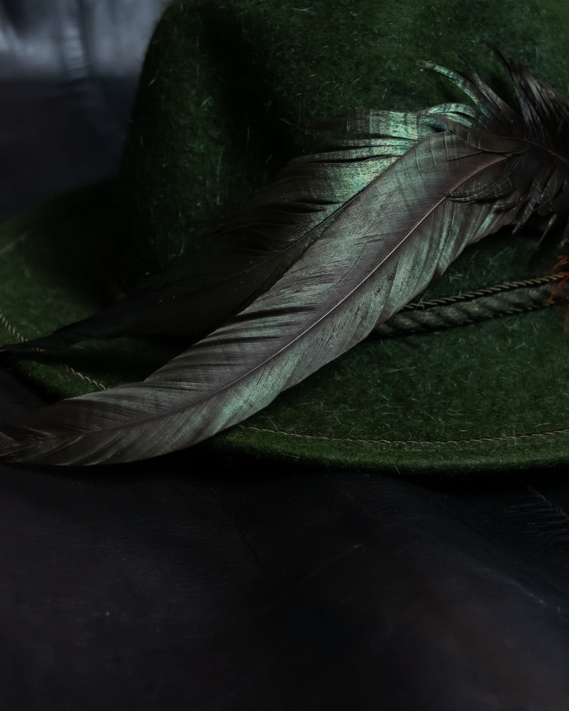 Feather Vintage Green Hat