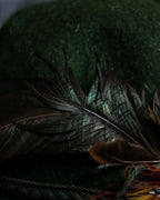 Feather Vintage Green Hat