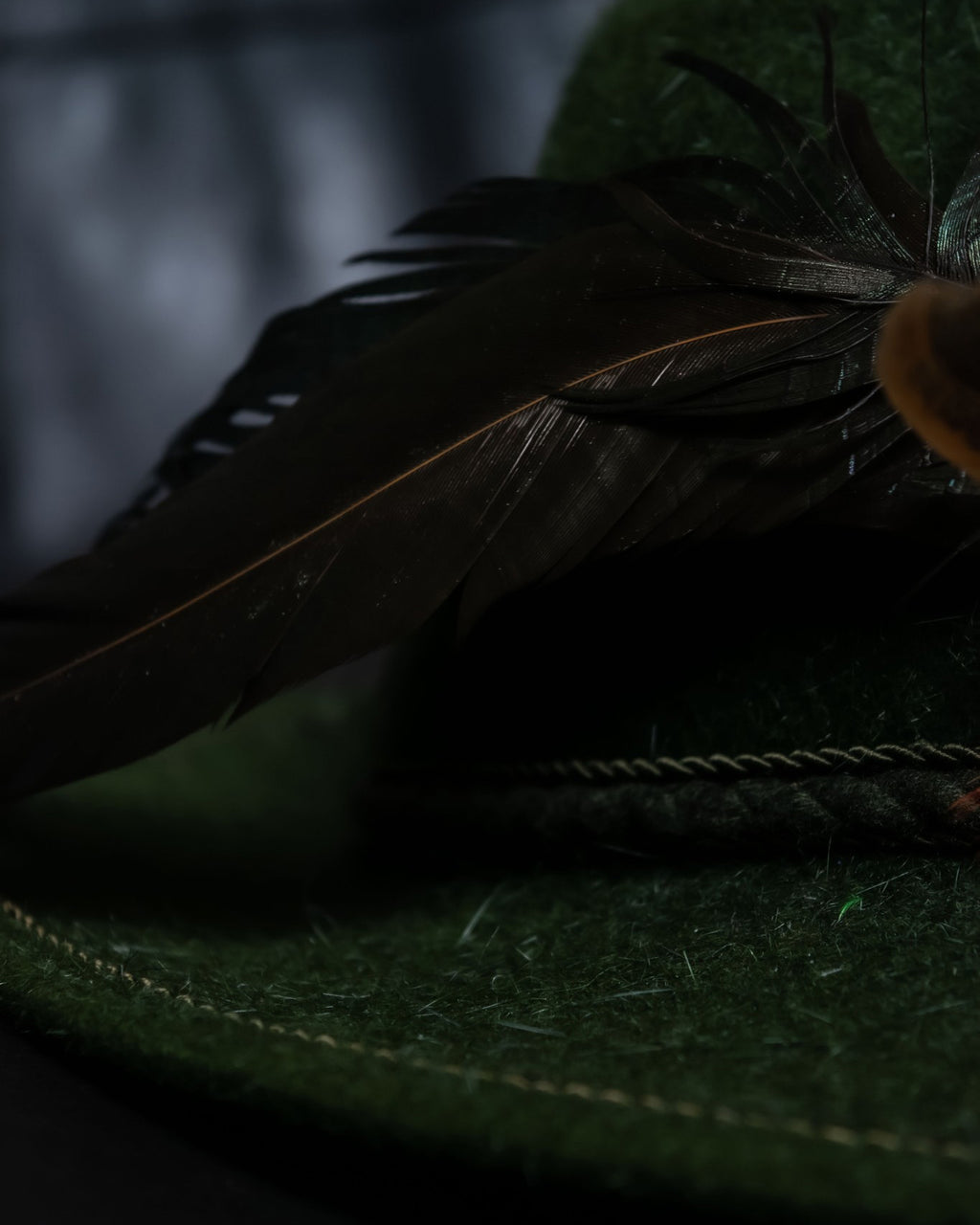 Feather Vintage Green Hat