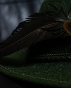 Feather Vintage Green Hat