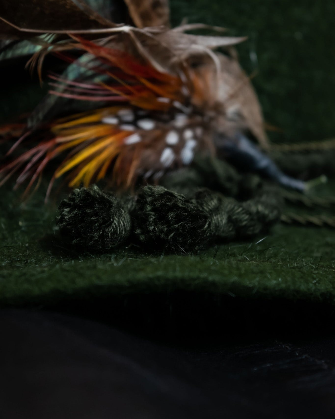 Feather Vintage Green Hat