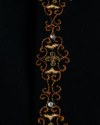 Embroidered Mao Color Black Vest