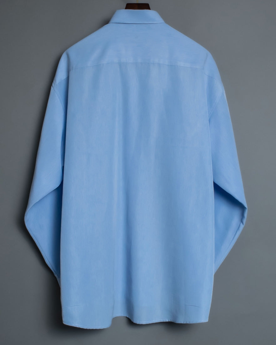 Triangle Collar Embossed Summer Long Shirt