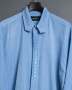 Triangle Collar Embossed Summer Long Shirt