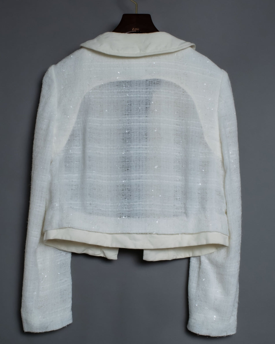 "CHLOE" Glitter Fabric Old Short Jacket