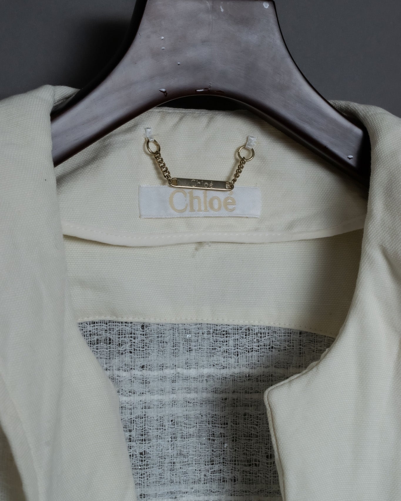 "CHLOE" Glitter Fabric Old Short Jacket