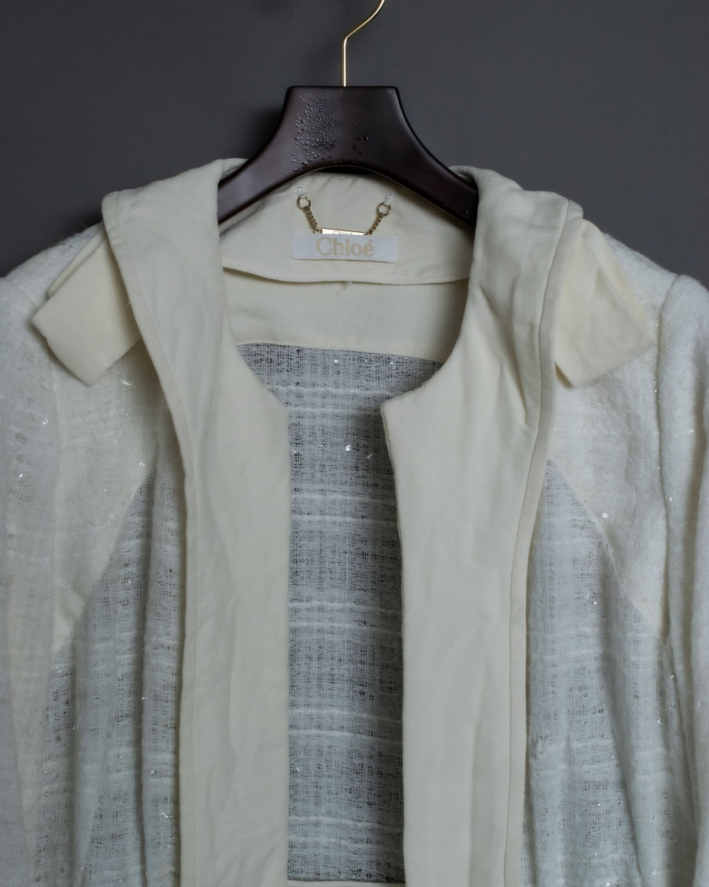 "CHLOE" Glitter Fabric Old Short Jacket