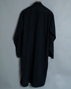 Glossy Striped Fabric Embroidery Unisex Dress Shirt