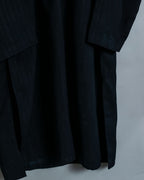 Glossy Striped Fabric Embroidery Unisex Dress Shirt