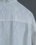 Random Pattern Sheer Switching Vintage Shirt