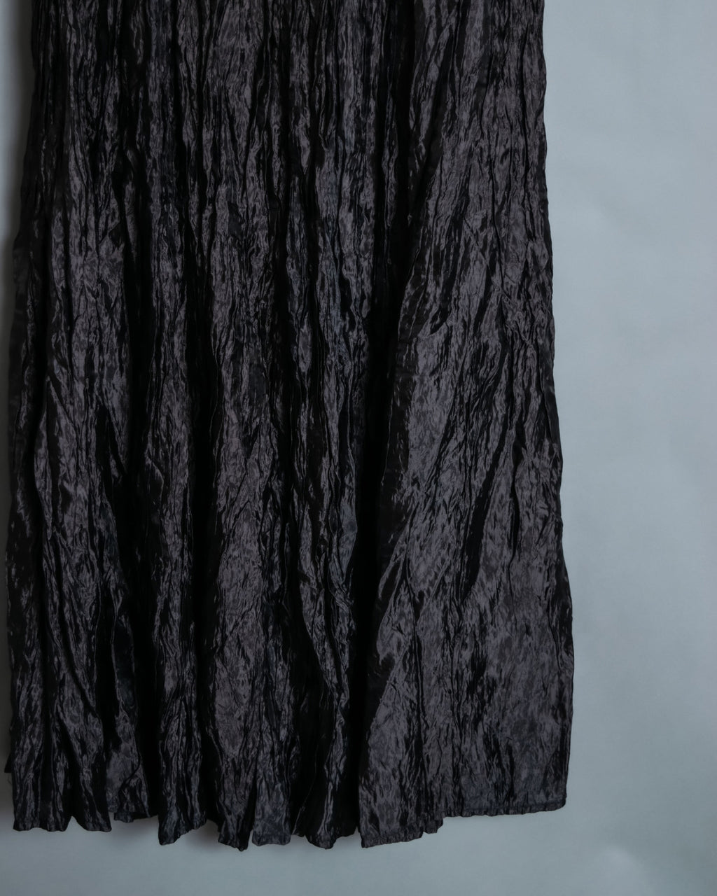 Crumpled Material Unisex Long Skirt