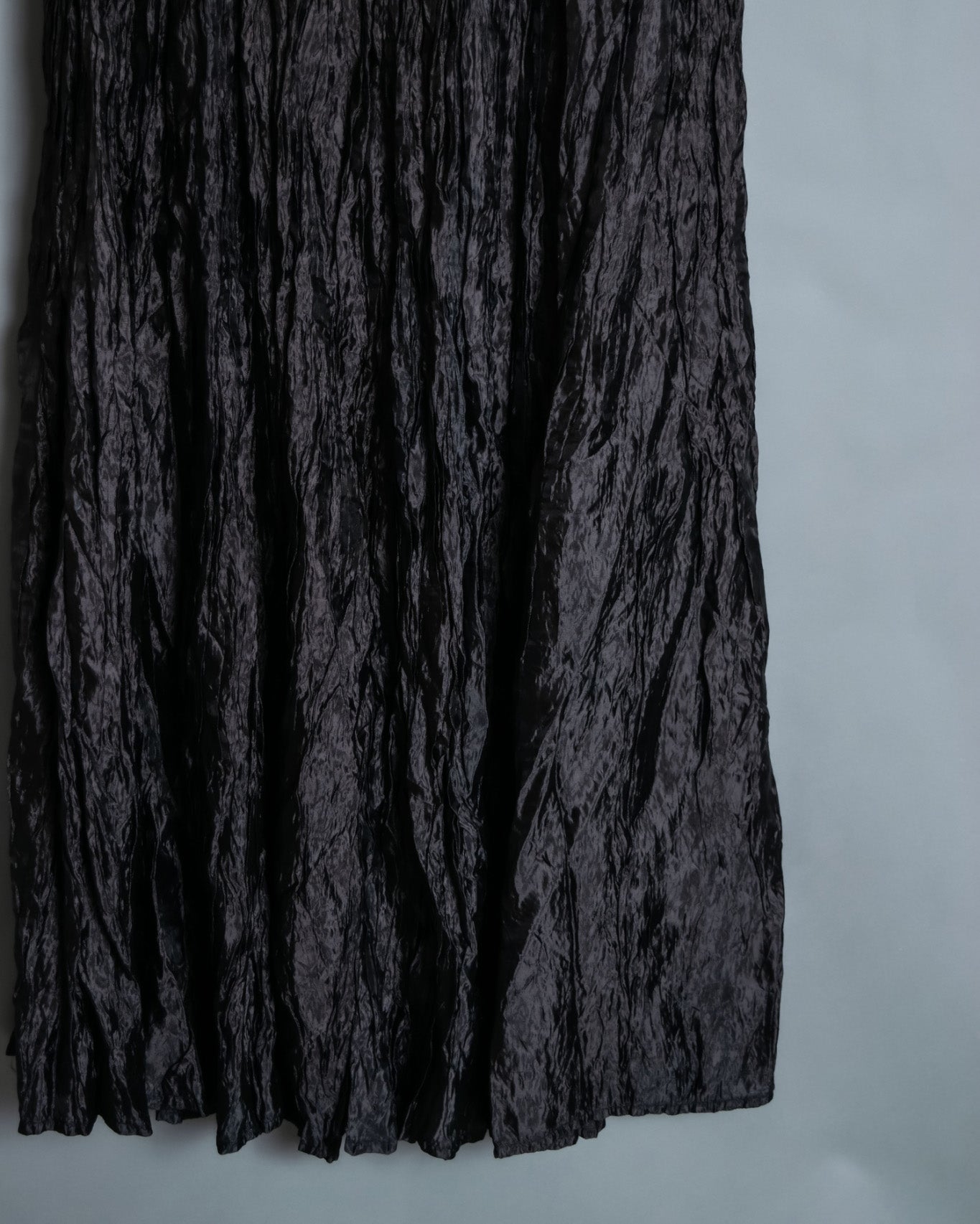 Crumpled Material Unisex Long Skirt