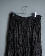 Crumpled Material Unisex Long Skirt