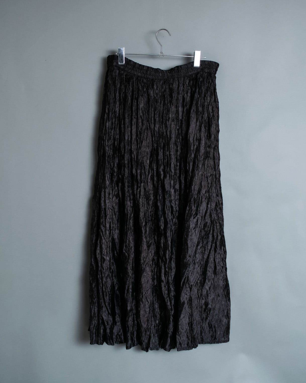 Crumpled Material Unisex Long Skirt