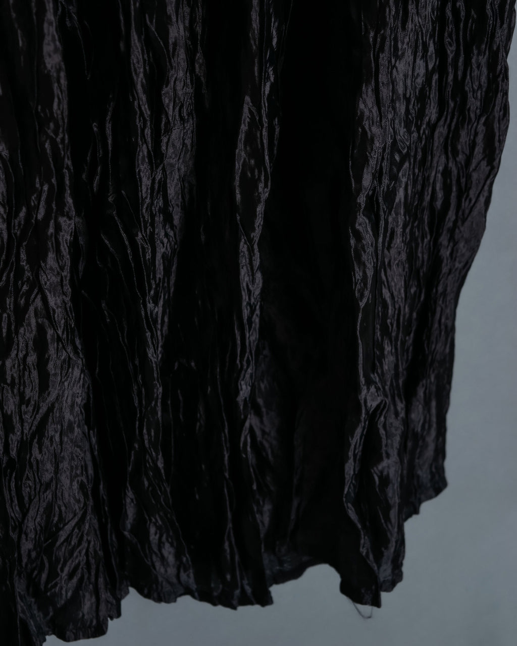 Crumpled Material Unisex Long Skirt