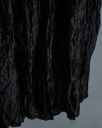 Crumpled Material Unisex Long Skirt