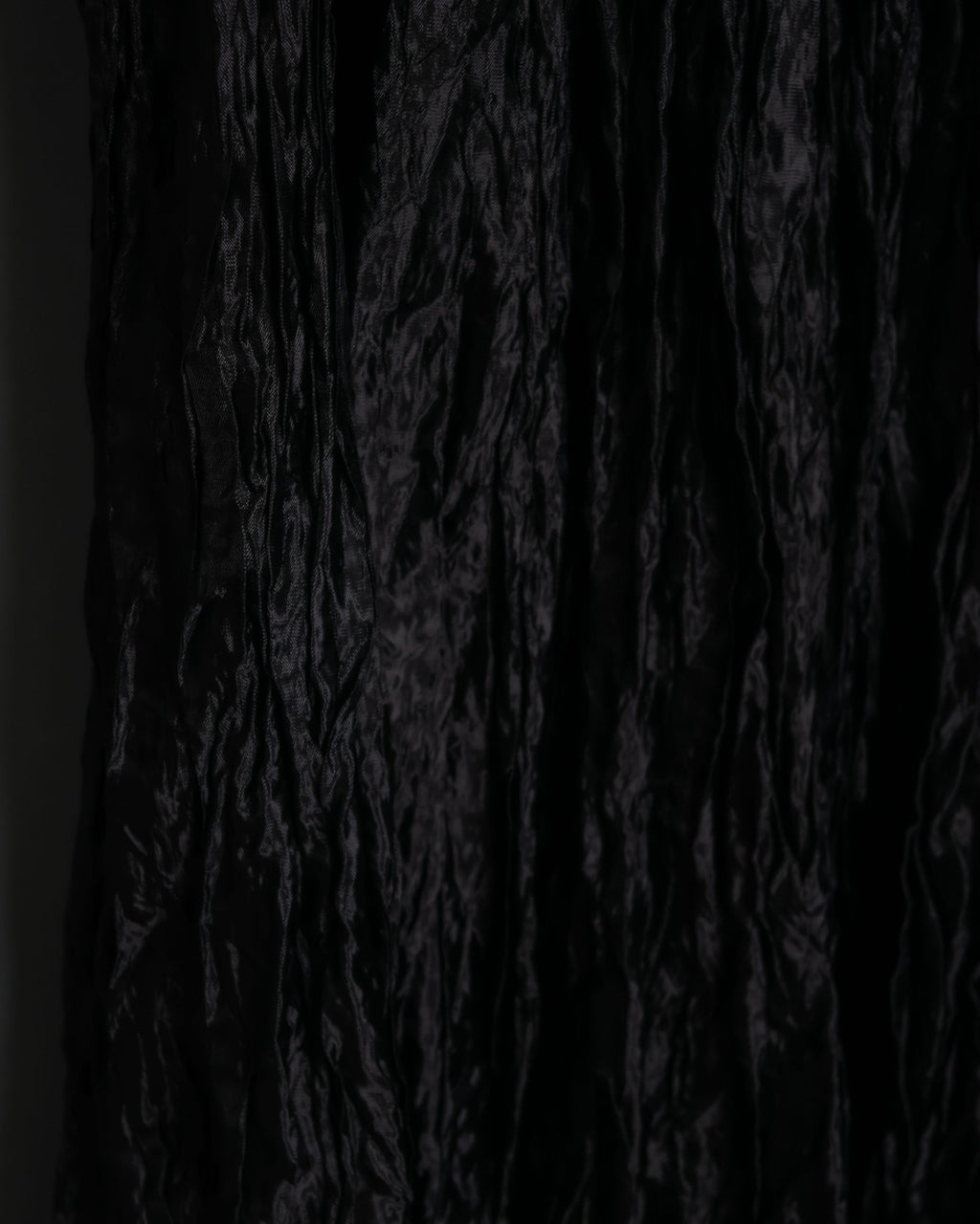 Crumpled Material Unisex Long Skirt