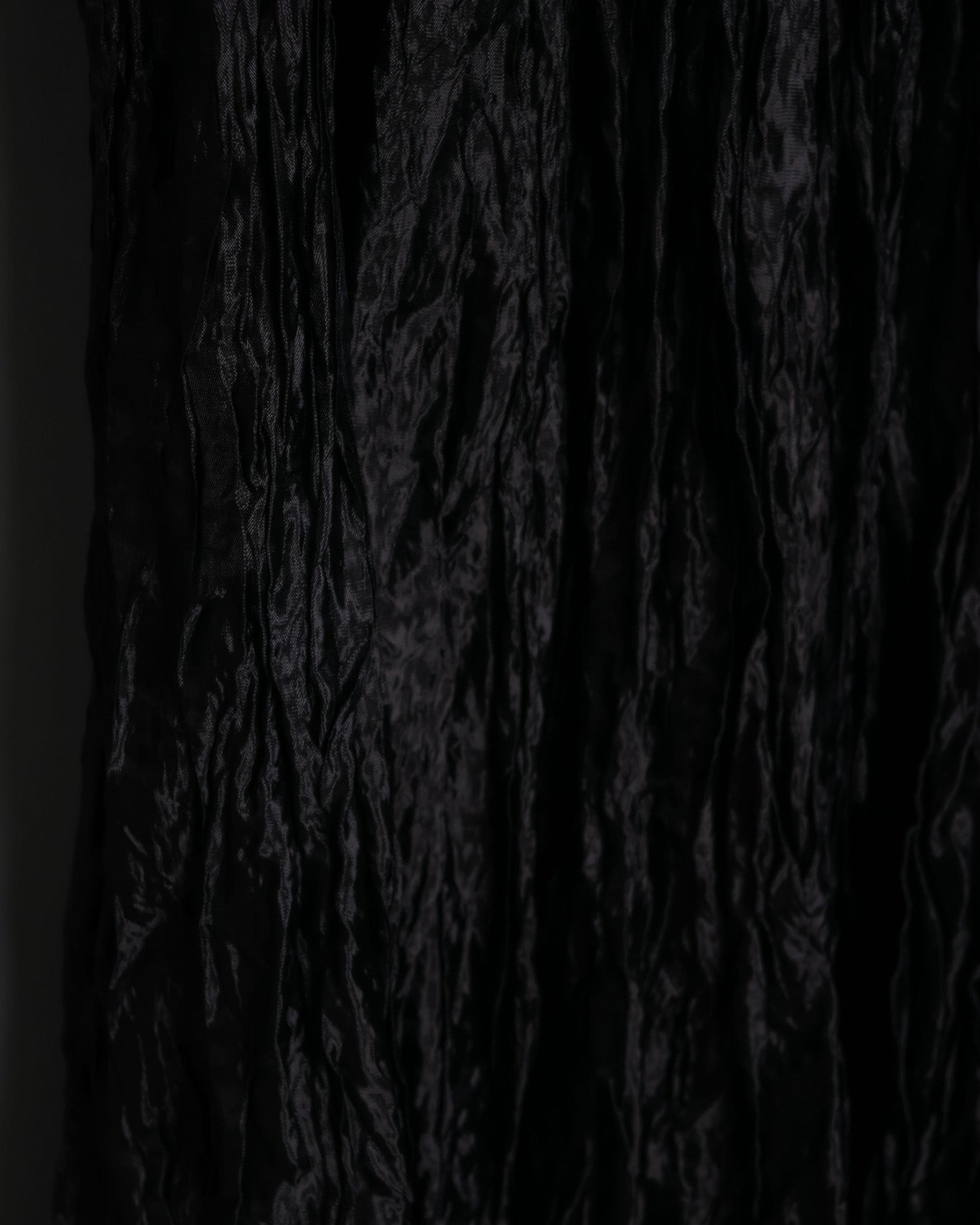 Crumpled Material Unisex Long Skirt