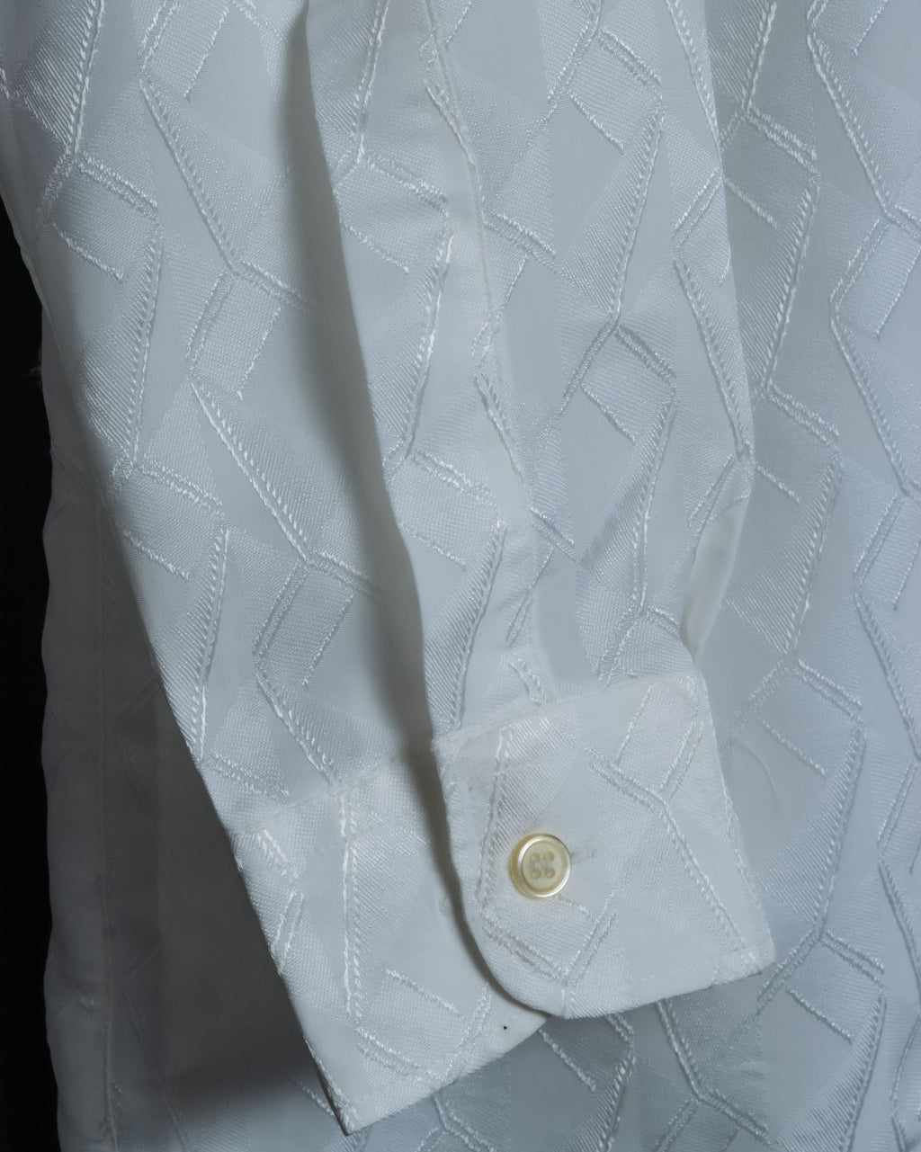 Random Pattern Sheer Switching Vintage Shirt