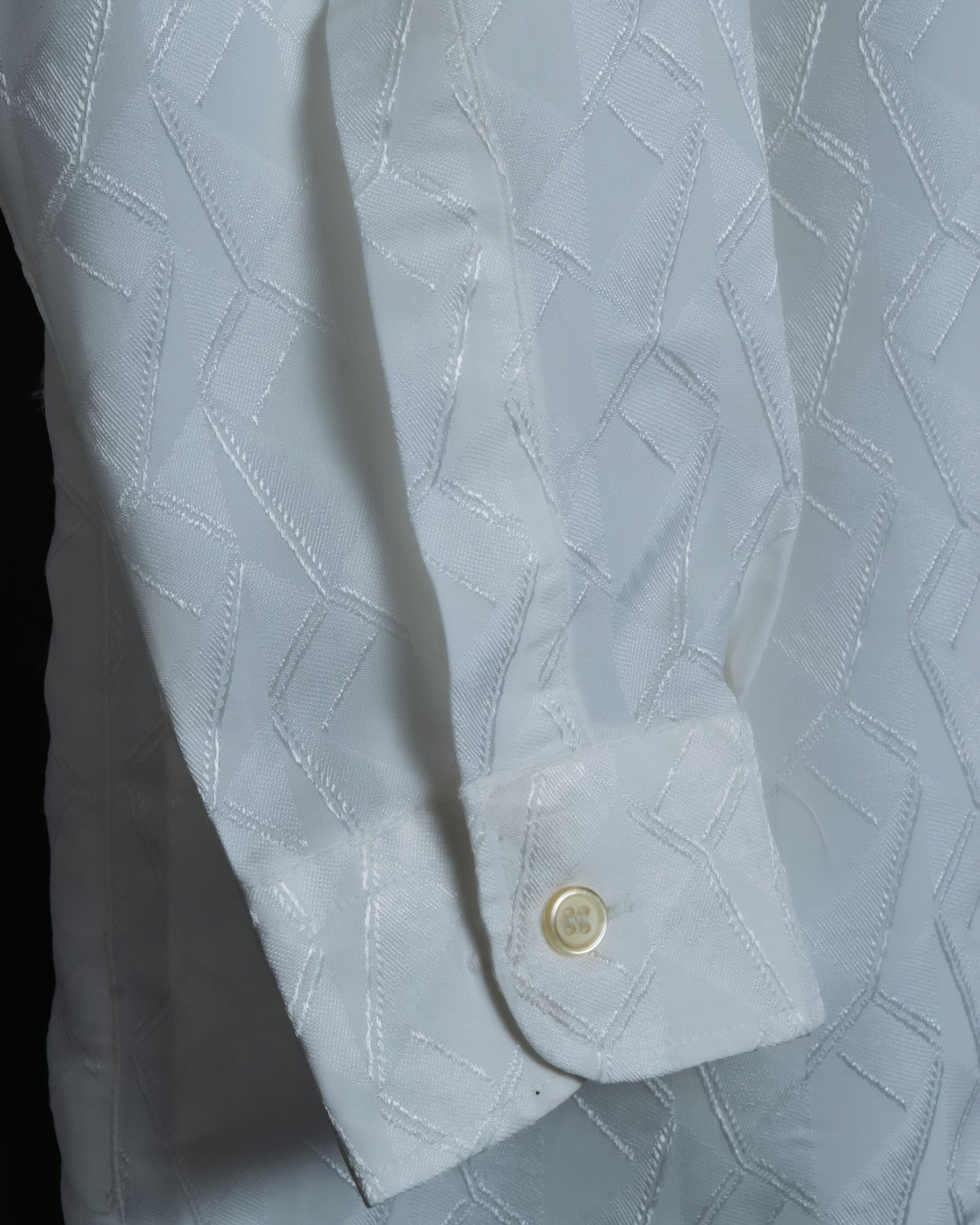 Random Pattern Sheer Switching Vintage Shirt