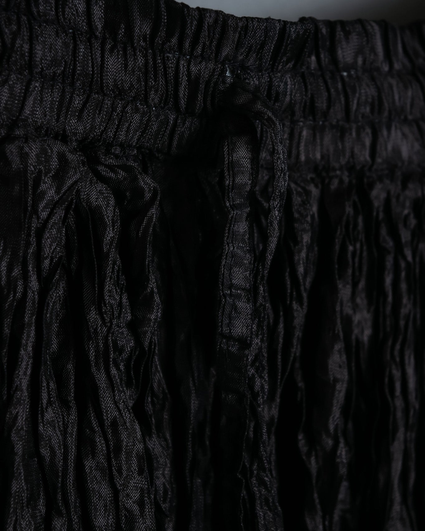 Crumpled Material Unisex Long Skirt