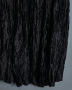Crumpled Material Unisex Long Skirt