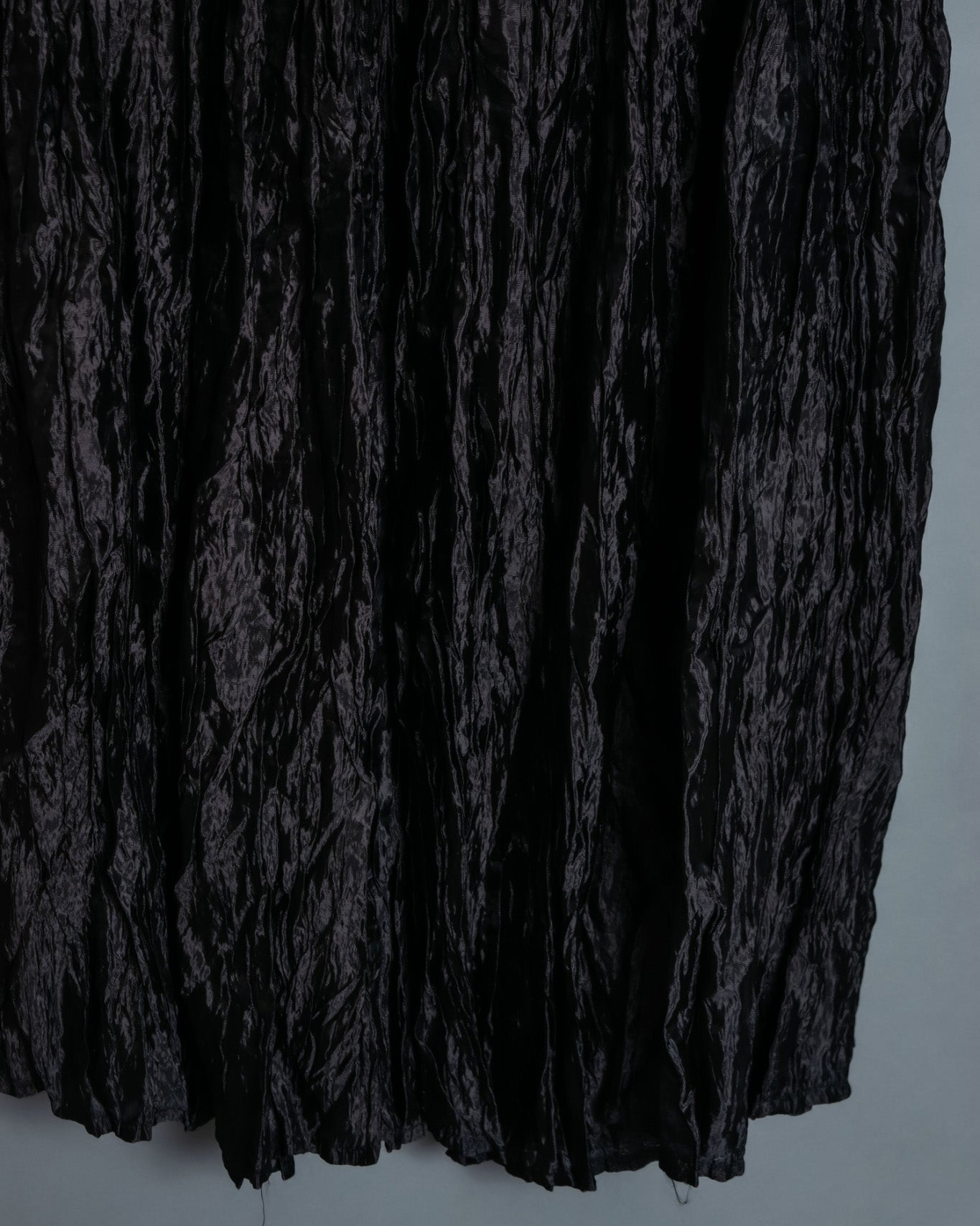 Crumpled Material Unisex Long Skirt