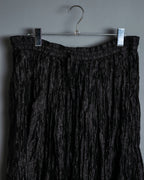 Crumpled Material Unisex Long Skirt