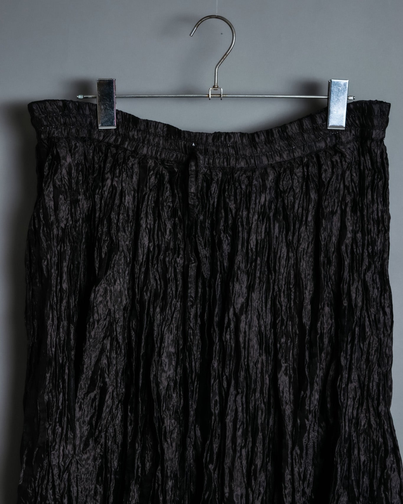 Crumpled Material Unisex Long Skirt