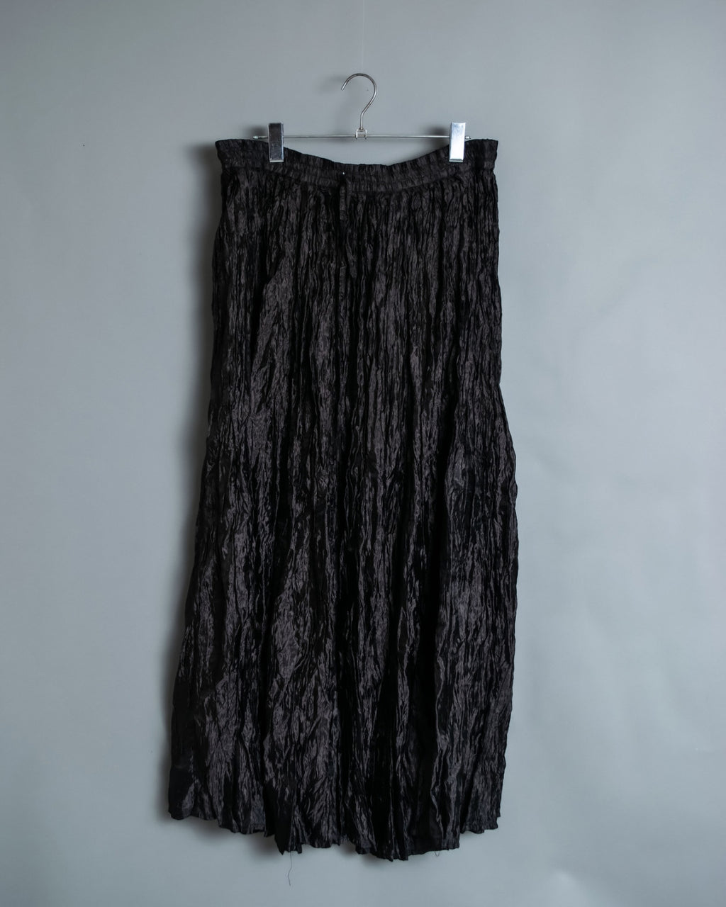 Crumpled Material Unisex Long Skirt
