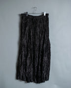 Crumpled Material Unisex Long Skirt