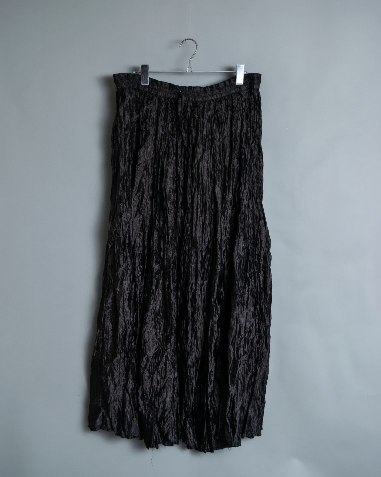 Crumpled Material Unisex Long Skirt