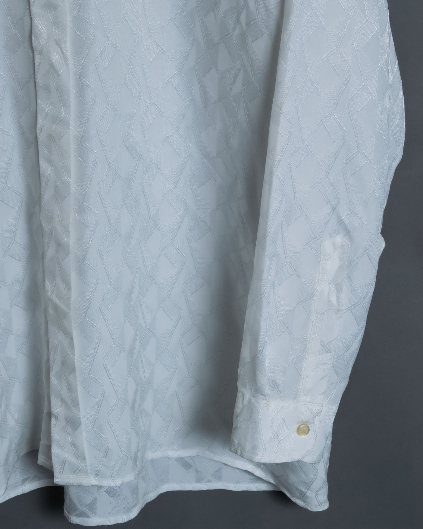 Random Pattern Sheer Switching Vintage Shirt