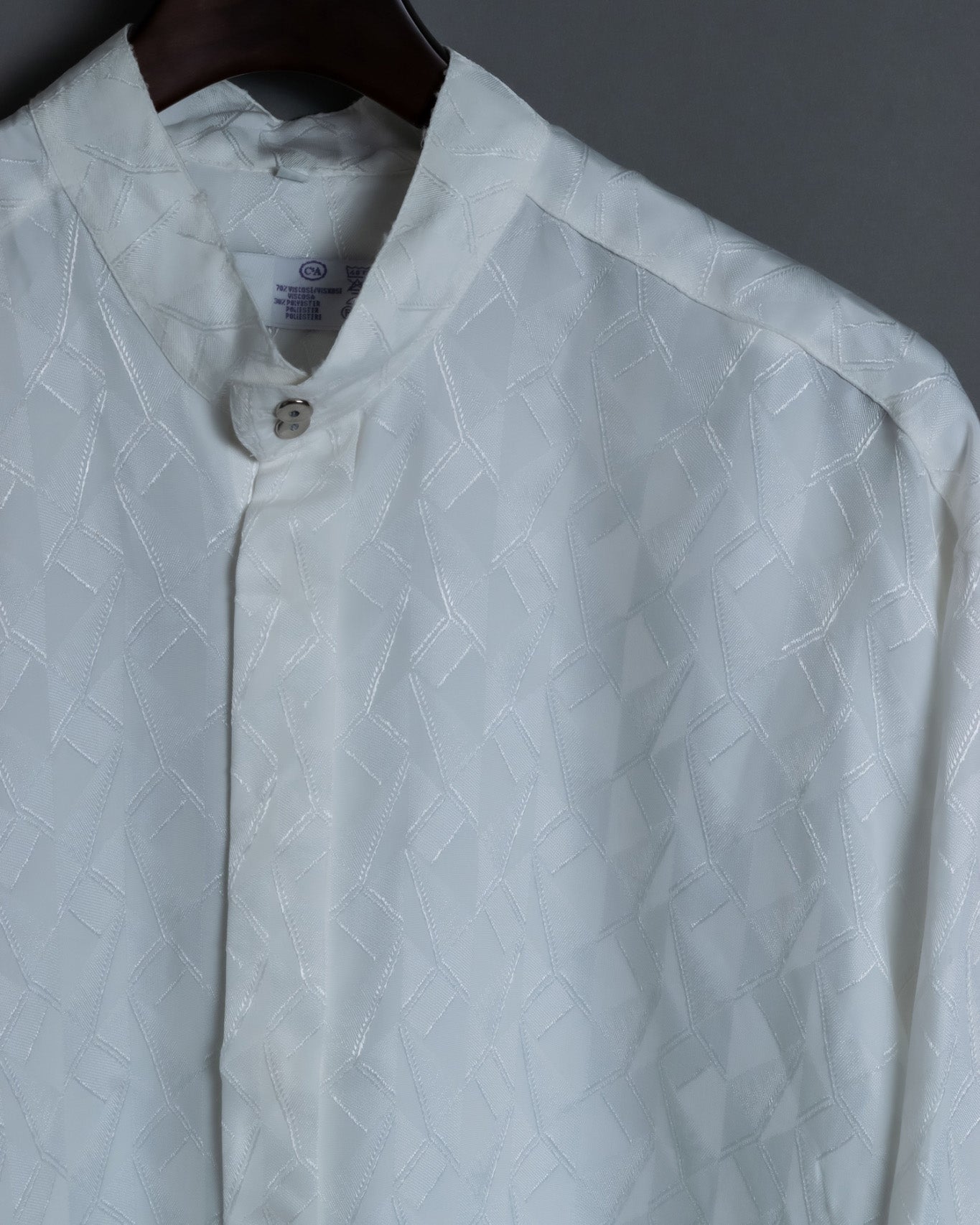 Random Pattern Sheer Switching Vintage Shirt